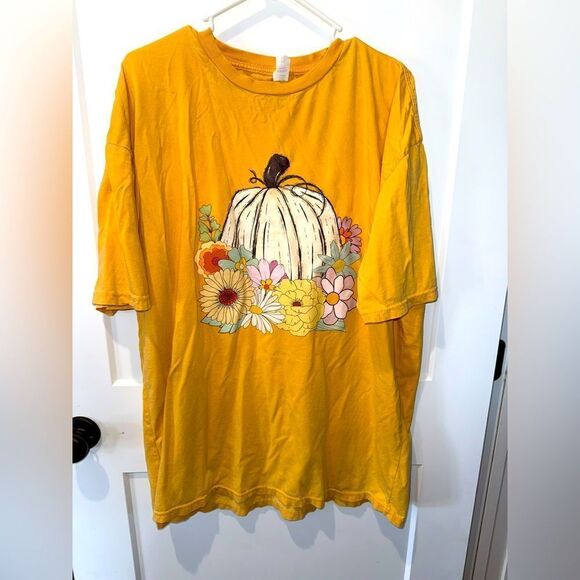LANE SEVEN BRAND WOMENS PUMPKIN T SHIRT - Picture 1 of 4